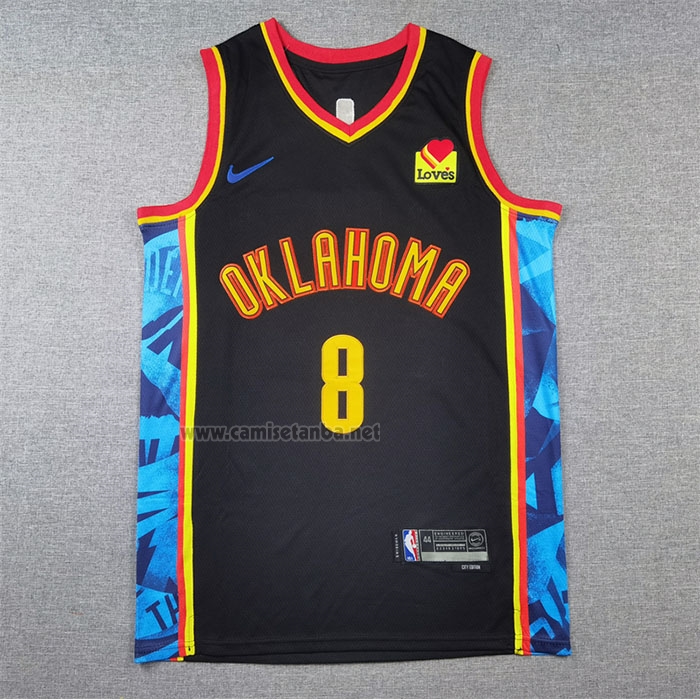 Camiseta Oklahoma City Thunder Jaylin Williams #8 Ciudad 2024-25 Negro